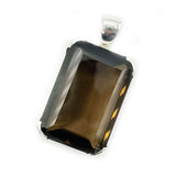 Aarna Smoky Quartz Emerald Cut Pendant