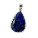 Saun Sapphire Quartz Teardrop Silver Pendant