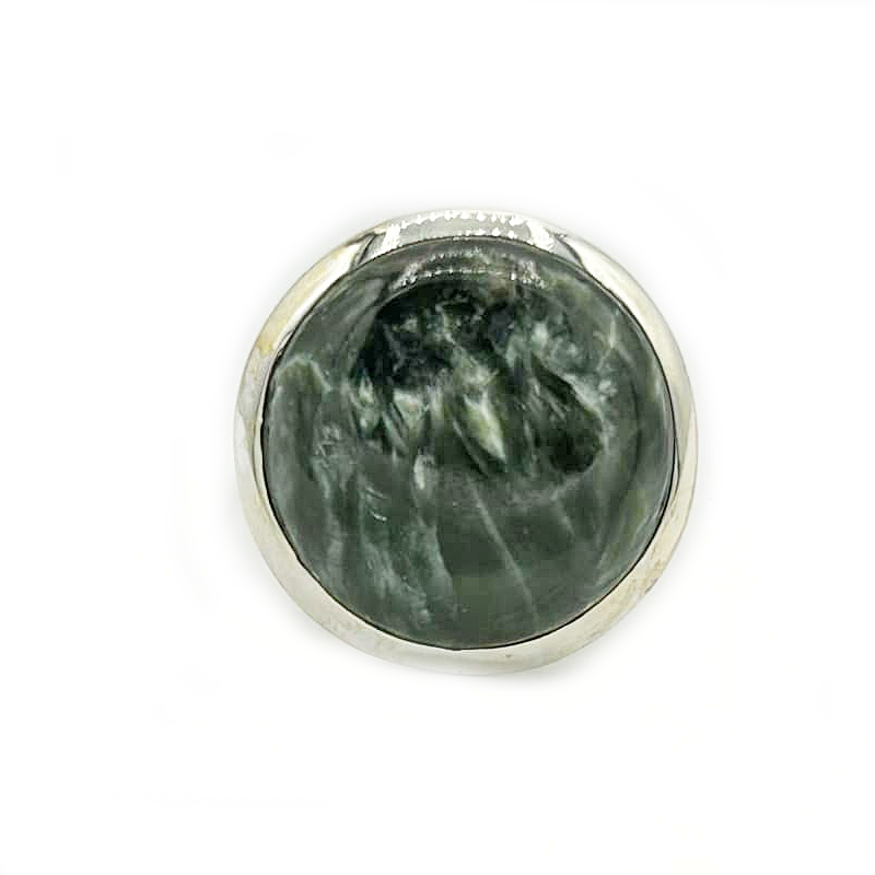 saraphinite gemstone silver ring