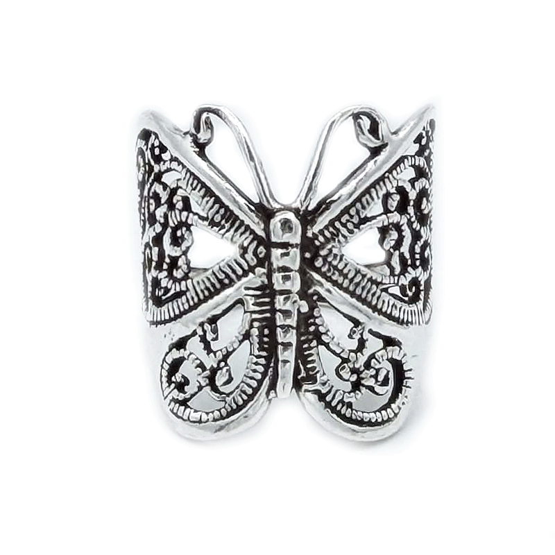 sterling silver butterfly ring