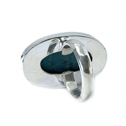 large shattuckite oval silver gemstone ring