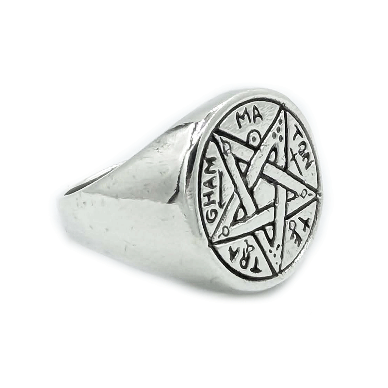 pentagram sterling silver ring