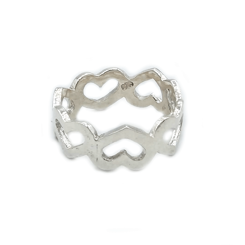 simple sterling silver heart ring