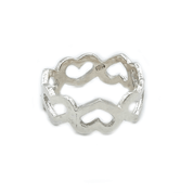 simple sterling silver heart ring