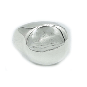 plain sterling silver signet ring
