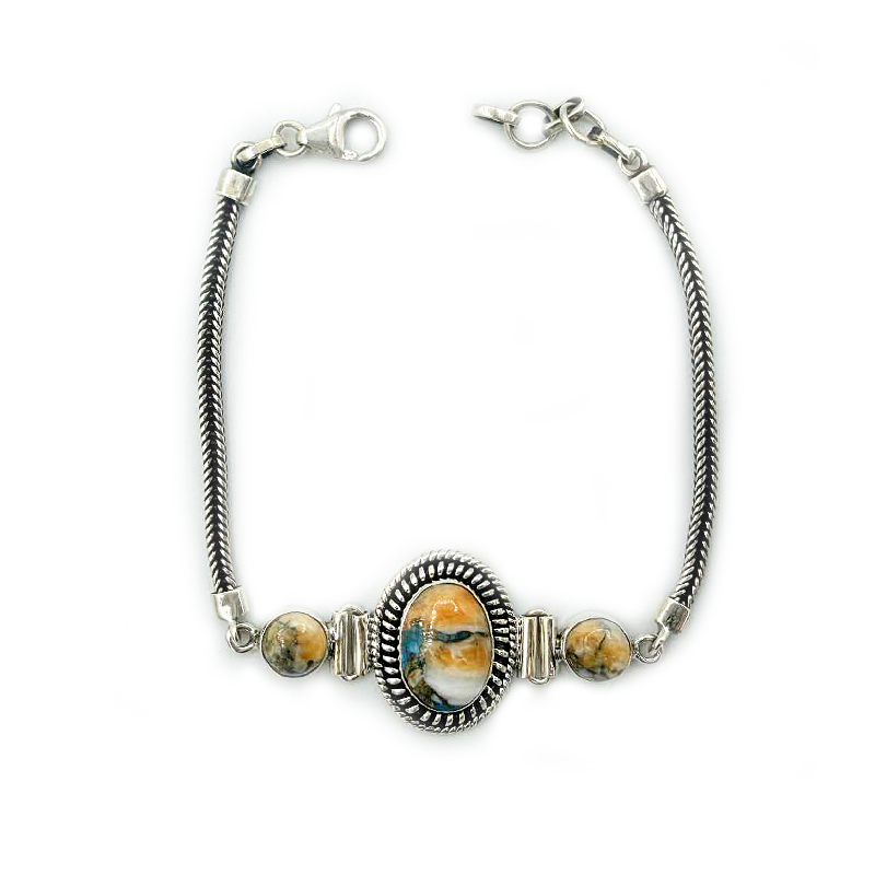 oyster turquoise sterling silver gemstone bracelet