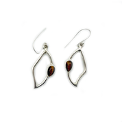 tigers eye sterling silver gemstone earrings