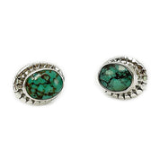turquoise silver stud earrings