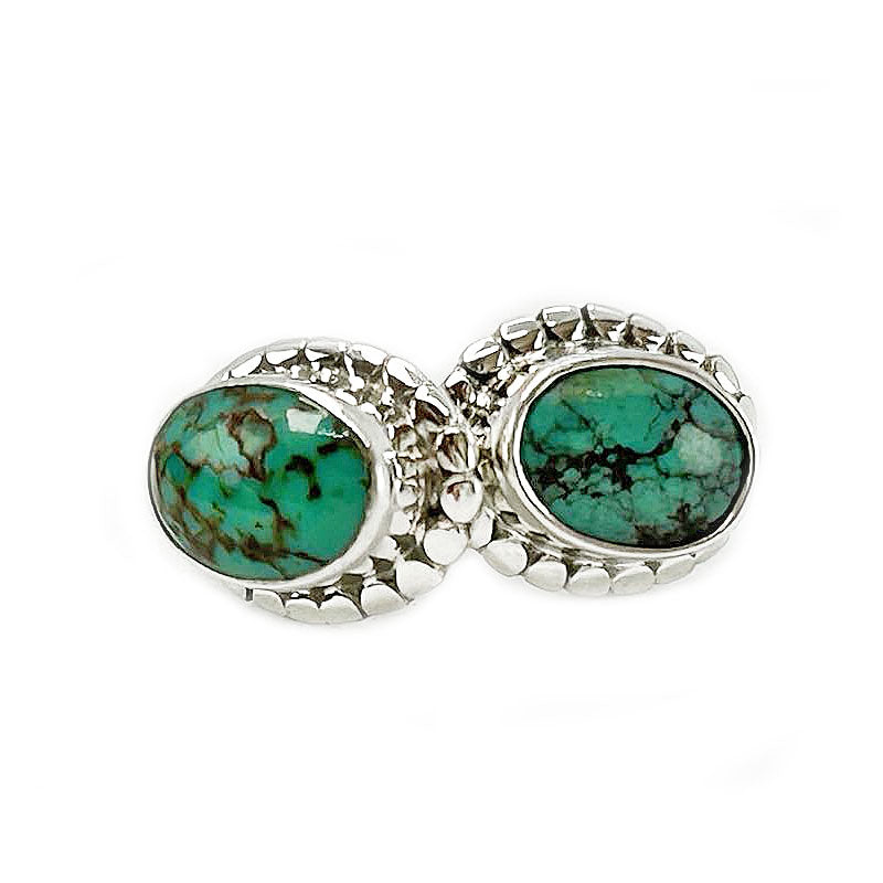 turquoise silver stud earrings