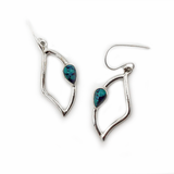 Elegant Turquoise Drop Silver Earrings