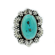 kingman turquoise sterling silver gemstone ring