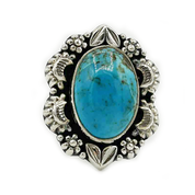 kingman turquoise sterling silver gemstone ring
