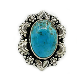 Kingman Arizona Turquoise Ornate Ring