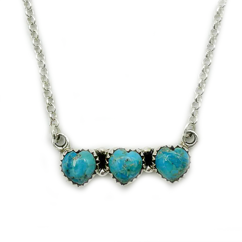 turquoise sterling silver gemstone necklace