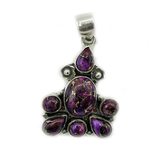 pink turquoise sterling silver gemstone pendant