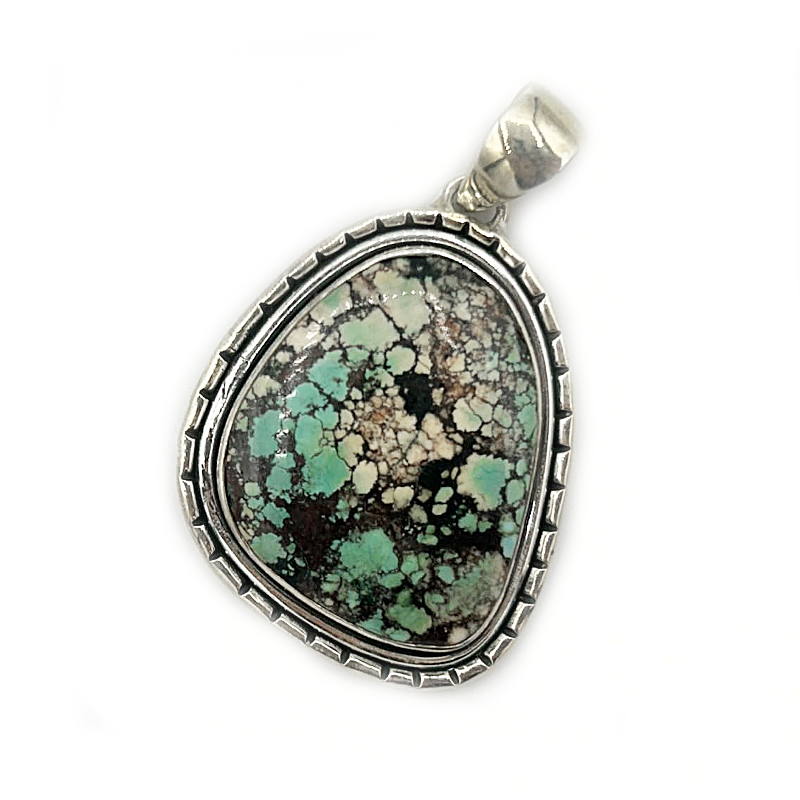 turquoise sterling silver gemstone pendant