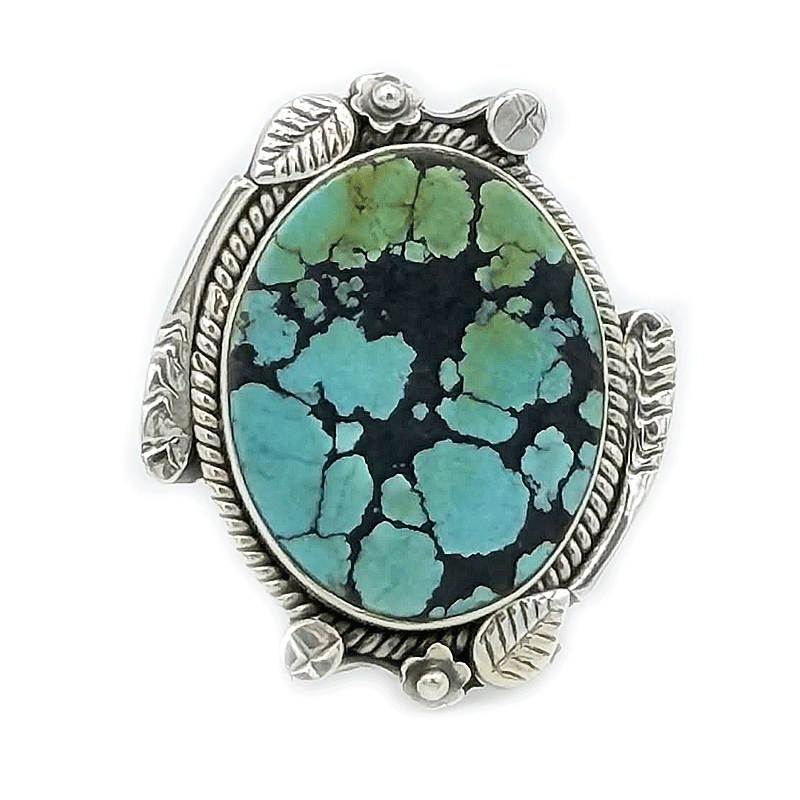 turquoise gemstone sterling silver ring