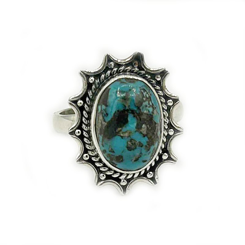 turquoise sterling silver gemstone ring