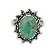 turquoise sterling silver gemstone ring