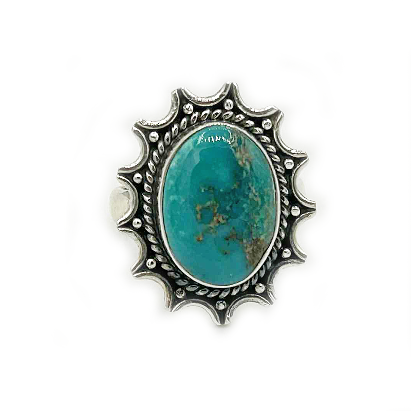 turquoise sterling silver gemstone ring