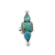 turquoise gemstone sterling silver ring