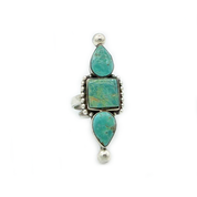 turquoise gemstone sterling silver ring