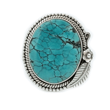 Boheme Turquoise Ornate Silver Ring