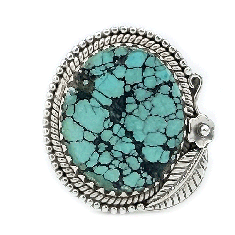 turquoise gemstone sterling silver ring