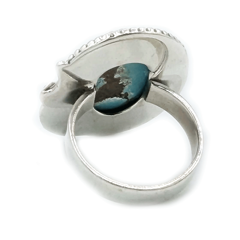 turquoise gemstone sterling silver ring