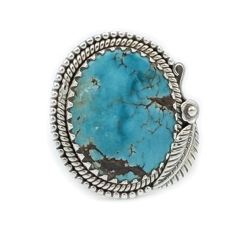 turquoise gemstone sterling silver ring