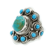 turquoise sterling silver gemstone ring