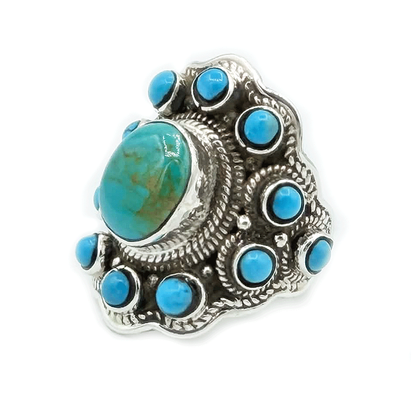turquoise sterling silver gemstone ring