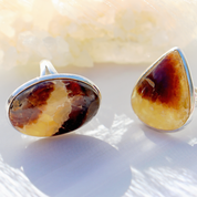 septarian gemstone silver ring