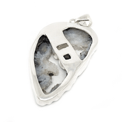 agate onyx quartz silver gemstone pendant