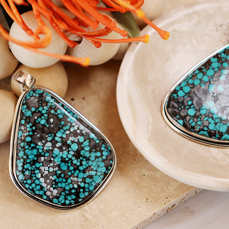 big turquoise statement pendant