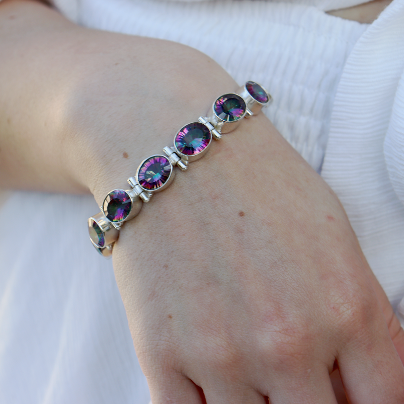 Rainbow topaz bracelet online