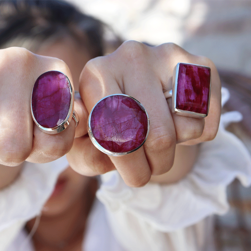 Raw ruby outlet ring