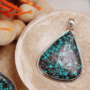 big turquoise statement pendant