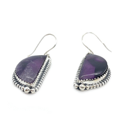 chevron amethyst gemstone earrings