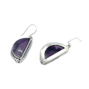 chevron amethyst gemstone earrings