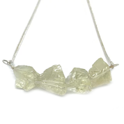 lemon quartz sterling silver pendant necklace
