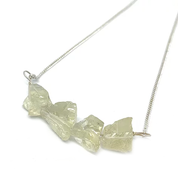 lemon quartz sterling silver pendant necklace