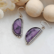 amethyst gemstone silver earrings