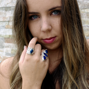 lapis lazuli silver gemstone ring