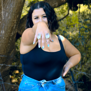 Clear Quartz Silver Statement Ring