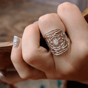 moonstone gemstone silver ring