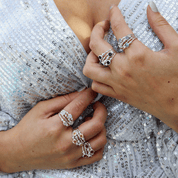 moonstone gemstone silver ring