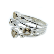 citrine silver gemstone ring