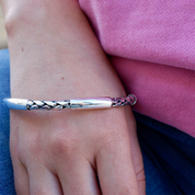 sterling silver braided bangle