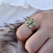 peridot gemstone silver ring